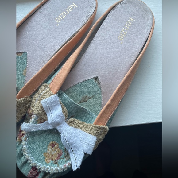 kenzie - cute vintage canvas mules, perfect for summer! fits size 9-9.5 - Picture 2 of 3